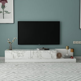 Hanah Home Soporte para TV Marmo Marble y Blanco